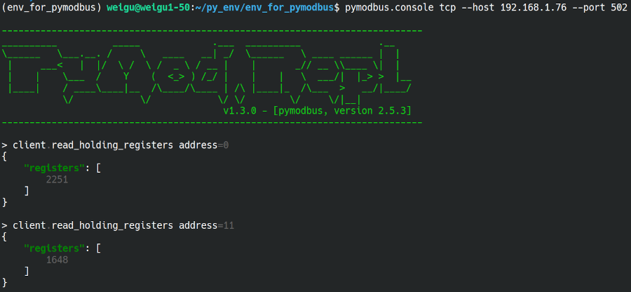 modbusd tcp