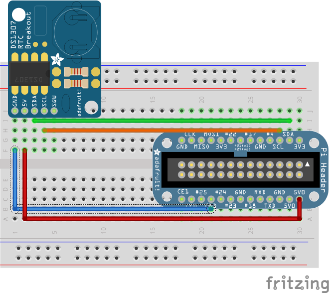 I²C DS1307 Schaltplan