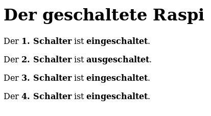 Schalterzustände