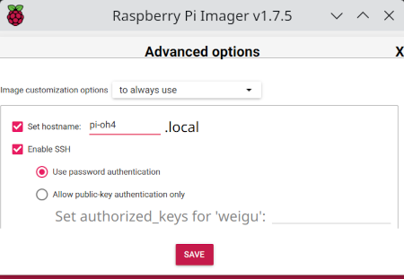 Raspi imager