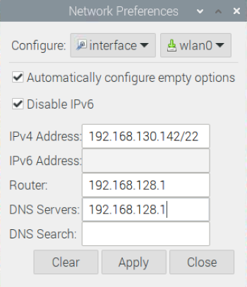 Wireless & Wired Network Settings