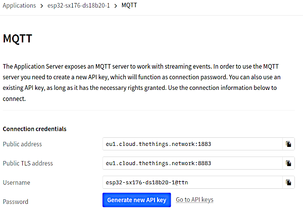 ttn integration MQTT